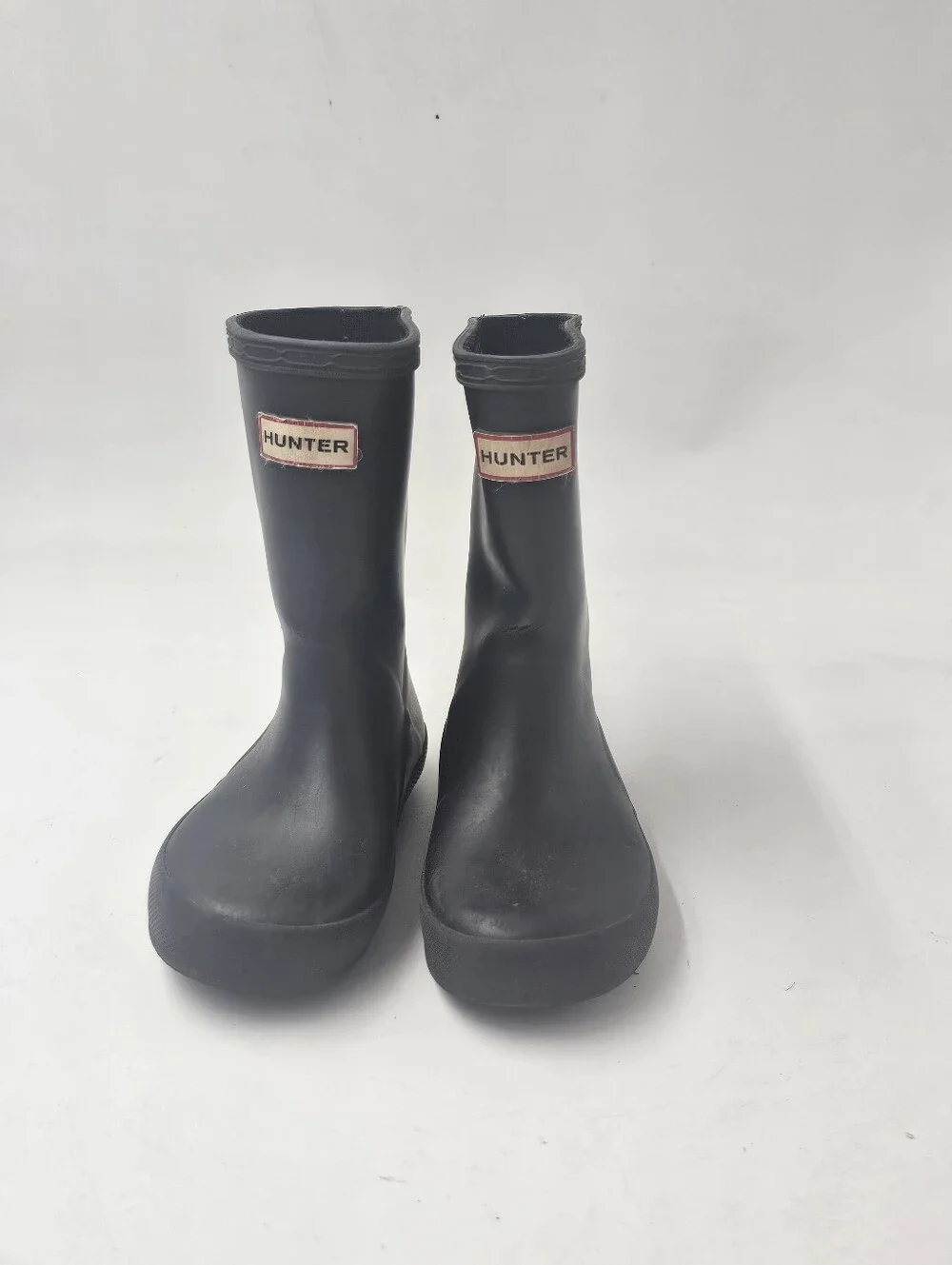 Hunter Original Kids Waterproof Black Rain Boots Toddler US 9 UK 8 EU 25 Pull On